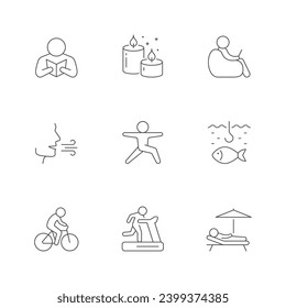 Establecer iconos de línea de relajación