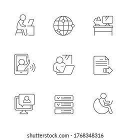 Establecer iconos de línea de trabajo remoto