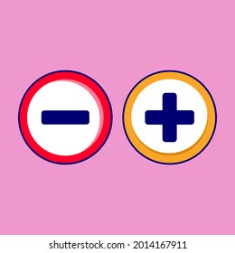 Set of line icons representing zoom Vector Illustration. Zoom in and out symbols of magnifier with plus and minus