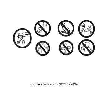 Reihe von Zeilensymbols, Regeln im Freizeitpark