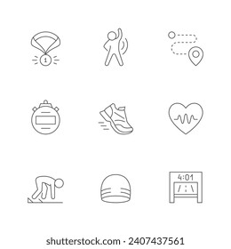 Set line icons of running