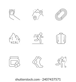 Set line icons of running