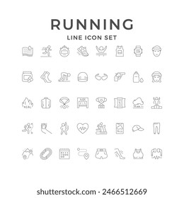 Set line icons of running