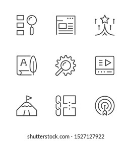 Set line icons of SEO