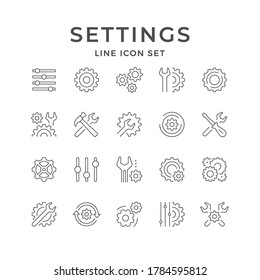 Set line icons of settings