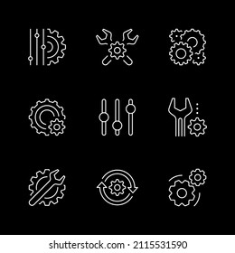 Set line icons of settings