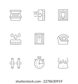 Establecer iconos de línea del solárium