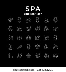 Establecer iconos de línea de spa