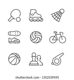 Set line icons of sport