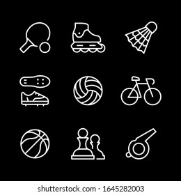 Set line icons of sport