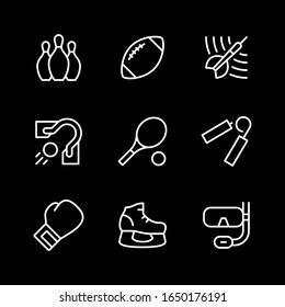 Set line icons of sport