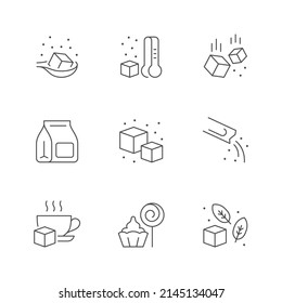 Establecer iconos de línea de azúcar