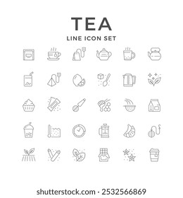 Establecer iconos de línea de té