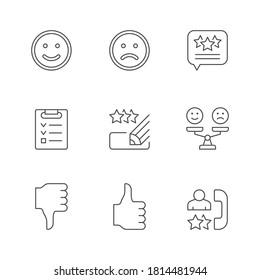 Set line icons of testimonials