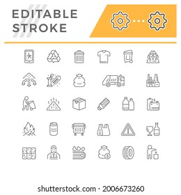 Establecer iconos de línea de la basura