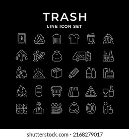 Establecer iconos de línea de la basura