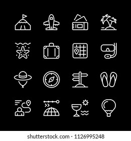Set line icons of travel