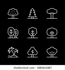 Set line icons of tree