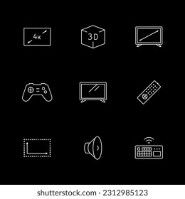 Establecer iconos de línea del conjunto de TV