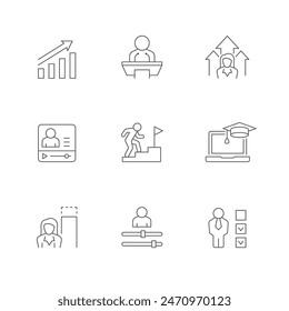 Set line icons of upskill