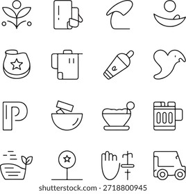 Conjunto de iconos de línea para diversas actividades