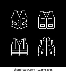 Set line icons of vest