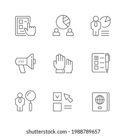 Set line icons of voting