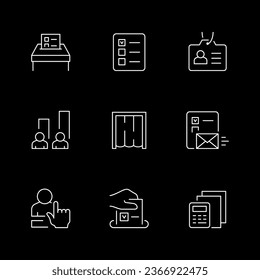 Set line icons of voting