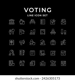 Set line icons of voting