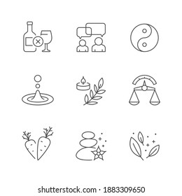 Establecer iconos de línea de bienestar