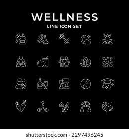 Set line icons of wellness