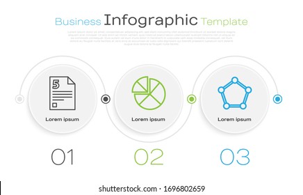 Set line Infinity, Abacus and Geometric figure Sphere. Business infographic template. Vector