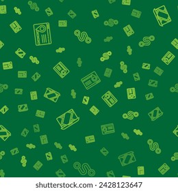 Set line Infographic of city map navigation, City and Route location on seamless pattern. Vector