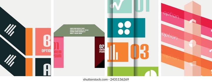 Set of line infographic poster backgrounds. Vector illustration For Wallpaper, Banner, Background, Card, Book Illustration, landing page