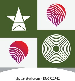 Set of line logo design concept, abstract logo design vector