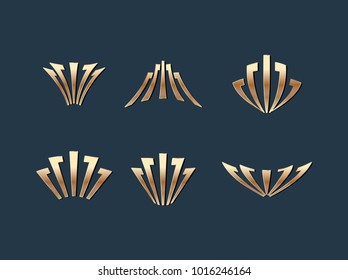 Set of Line Logo Element Template Design Vector Illustration