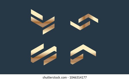 Set of Line Logo Template Design Vector Illustration