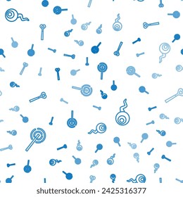 Set line Magic wand, Eye and  on seamless pattern. Vector