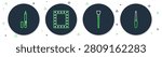 Set line Makeup mirror with lights, brush, Eyeliner, eyebrow and Nail file icon. Vector