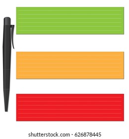Set line paper with pen.