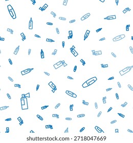 Set line Perfume, Mascara brush and Cream or lotion cosmetic tube on seamless pattern. Vector