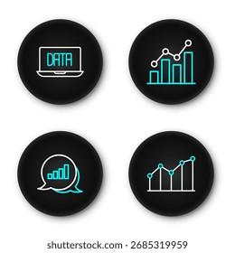 Legen Sie die Infografik des Kreisdiagramms und das Symbol Datenanalyse fest. Vektorgrafik