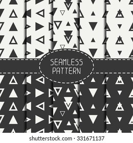 Set of line polygon abstract hipster seamless pattern. Geometric figure. Wrapping paper. Scrapbook paper. Tiling. Vector illustration. Background. Graphic texture for design, wallpaper. 
