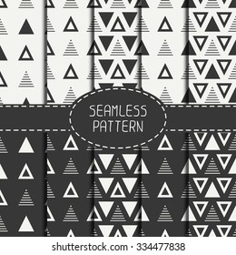 Set of line polygon abstract hipster seamless pattern. Geometric figure. Wrapping paper. Scrapbook paper. Tiling. Vector illustration. Background. Graphic texture for design, wallpaper. 