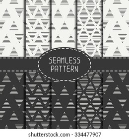 Set of line polygon abstract hipster seamless pattern. Geometric figure. Wrapping paper. Scrapbook paper. Tiling. Vector illustration. Background. Graphic texture for design, wallpaper. 