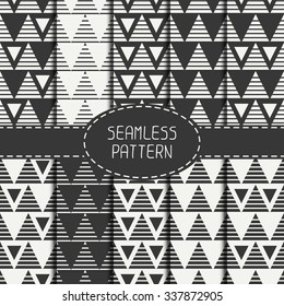 Set of line polygon abstract hipster seamless pattern. Geometric figure. Wrapping paper. Scrapbook paper. Tiling. Vector illustration. Background. Graphic texture for design, wallpaper. 