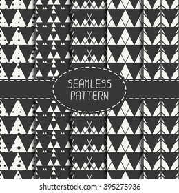 Set of line polygon abstract hipster seamless pattern. Geometric figure. Wrapping paper. Scrapbook paper. Tiling. Vector illustration. Background. Graphic texture for design, wallpaper. 