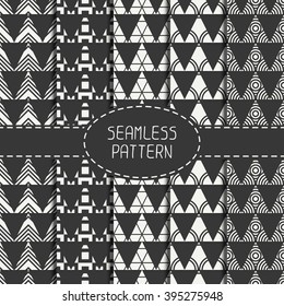 Set of line polygon abstract hipster seamless pattern. Geometric figure. Wrapping paper. Scrapbook paper. Tiling. Vector illustration. Background. Graphic texture for design, wallpaper. 