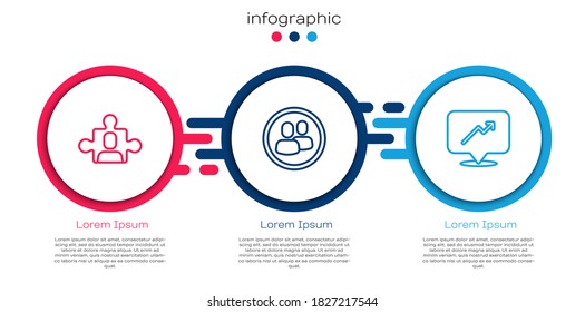 Legen Sie die Teambasis des Projekts fest und zeichnen Sie Graph, Zeitplan, Diagramm. Infografik-Vorlage für Unternehmen. Vektorgrafik