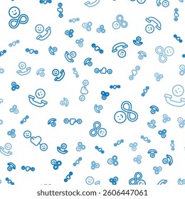 Set line Romantic relationship, Friends forever and Incoming call mobile on seamless pattern. Vector